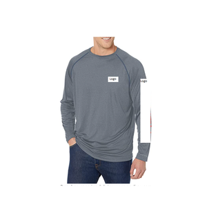 T-shirt manches longues homme, 50% polyester, pour la pêche, vente en gros, prix usine du Bangladesh, 100% - Product Image 1