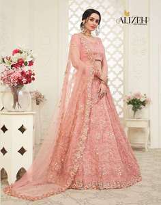 تصميم زفاف Panjabi, مصمم باللون الوردي الفاتح <span class=keywords><strong>lehenga</strong></span> كندا للبيع عبر الإنترنت/الثقيلة <span class=keywords><strong>lacha</strong></span> <span class=keywords><strong>lehenga</strong></span> نمط كولي - Product Image 3