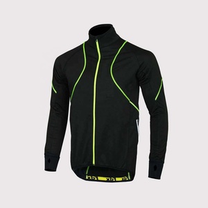 Men's Summer Cycling Bike Jersey Long Sleeve <b>3</b> Rear Pockets-Moisture Wicking Breathable Quick Dry Polyester/Cotton Zipper - Product Image 2