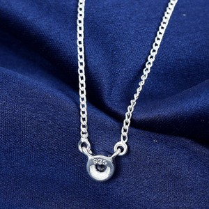 Collier Pendentif Luxe Simple en Argent Sterling 925 avec Tanzanite Naturelle Ronde Tendance pour Femmes et Filles – Bijoux de Mariage - Product Image 4