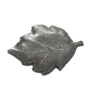 Bol décoratif en feuille d'aluminium, feuille de chêne en métal argenté, décor de Branches modernes en forme de pièce maîtresse, bol doré de luxe pour la maison - Product Image 1