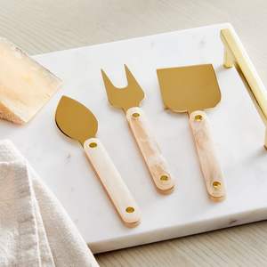 Juego de cuchillos, cucharas y tenedores de acero inoxidable, esparcidor de queso apto para lavavajillas, superventas - Product Image 1