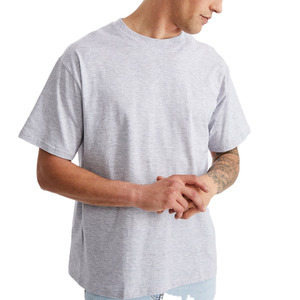 T-shirt col rond blanc uni, design personnalisé, 100% coton, pour garçons/hommes, à la demande ou sur commande - Product Image 2