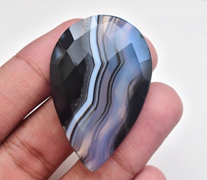 พลอยโมราแบบมีลายขนาด,พลอยทำด้วยมือขัดมัน - Product Image 2