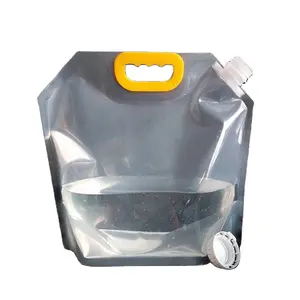 Custom Nozzle Top Stand up Microwave Safe Squeeze Bags Spout Pouch Juice Sachets for Drinking Brown PE Carton Water Beverage
