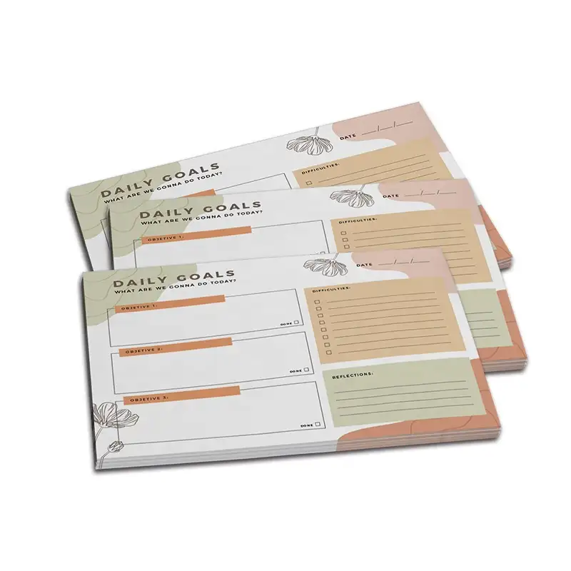 Wholesale A4 A5 A6 Tear Off Sheet Daily Customized To Do List Desk Note Pad Memo Pads Custom Planner Notepad