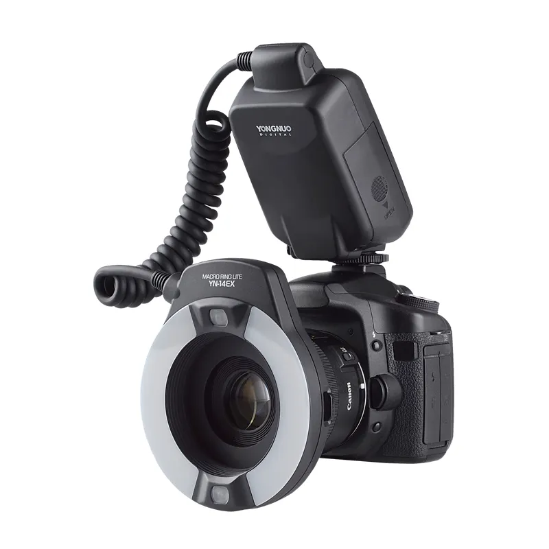 YongNuo ไฟฉายวงแหวนไมโคร YN-14EX TTL,สำหรับกล้อง Canon EOS DLSR 5D Mark II 5D Mark III 6D 7D 60D 70D 700D 650D 600D