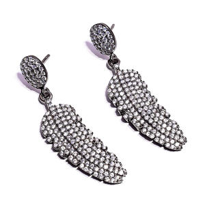 Personalizable 925 plata esterlina Vintage gota pendientes diseñador piedras preciosas joyería de moda para parejas accesorio de boda de moda - Product Image 4