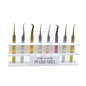 <b>Desktop</b> Display <b>Stand</b> for 8 Eyelash Extension Tweezers with Your Company Name or Logo, <b>Desktop</b> Display <b>Stand</b> for Tweezers - Product Image 1