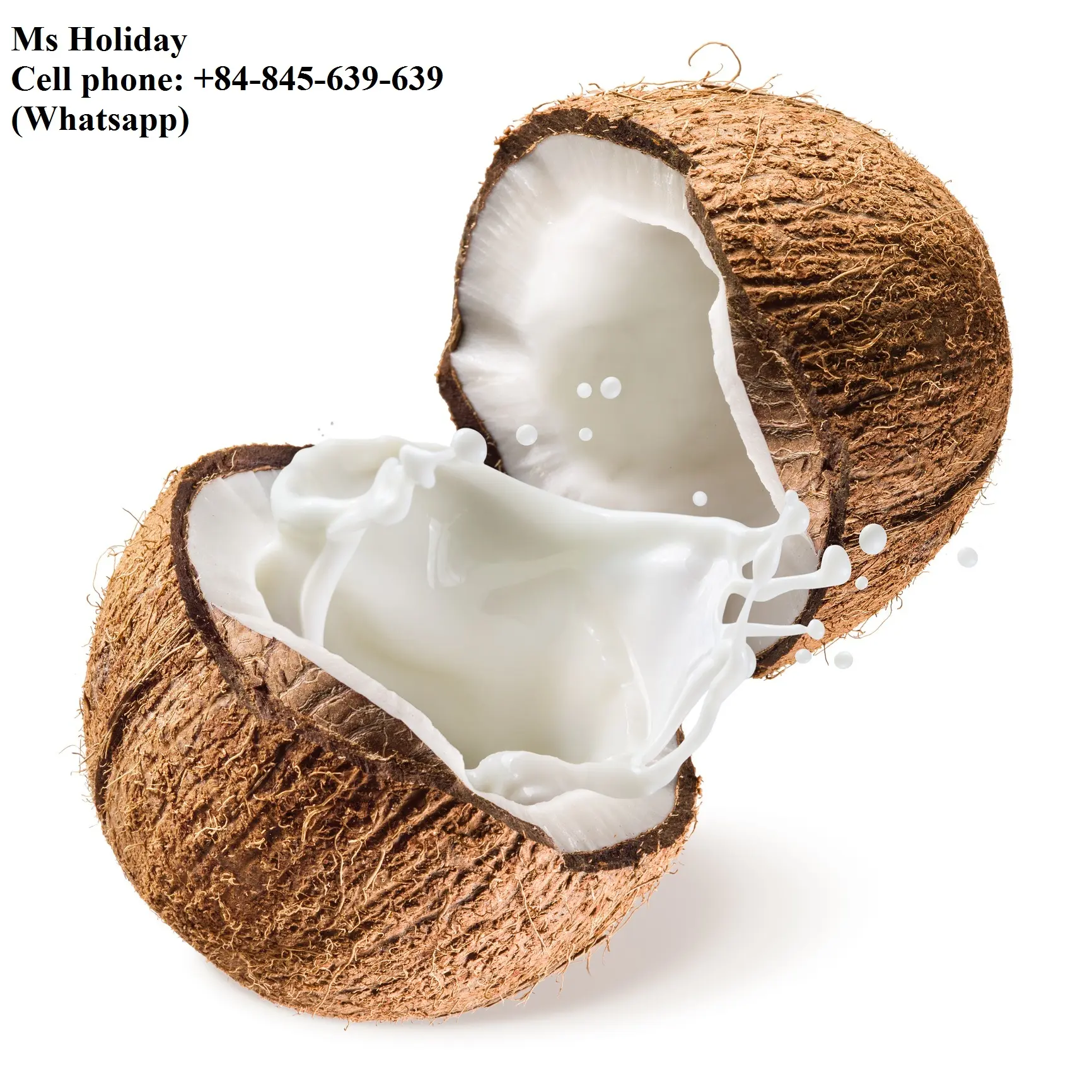 Noix de coco séchées au livraison gratuite, bon marché et de haute qualité, Whatsapp + 84, 845, 639, 639