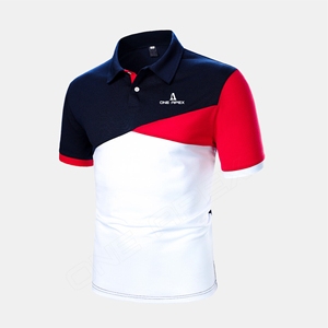 Camiseta de polo informal de alta calidad para hombre con manga corta al por mayor etiqueta privada/Bloque de color de impresión por One Apex - Product Image 1