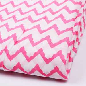 Beau tissu imprimé de blocs indiens Zikzek fait à la main pour les chemises et les rideaux de garçons - Product Image 2