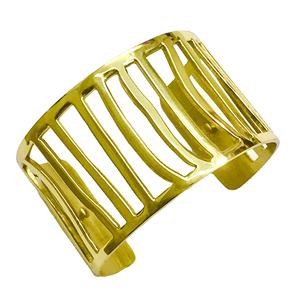 Pulsera de metal con recorte, brazalete de color dorado para fiestas de boda y festivales - Product Image 1