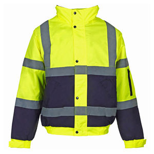 Hi Vis-chaqueta Bomber de 2 tonos, Parka Bomber de alta visibilidad, impermeable, suave - Product Image 3