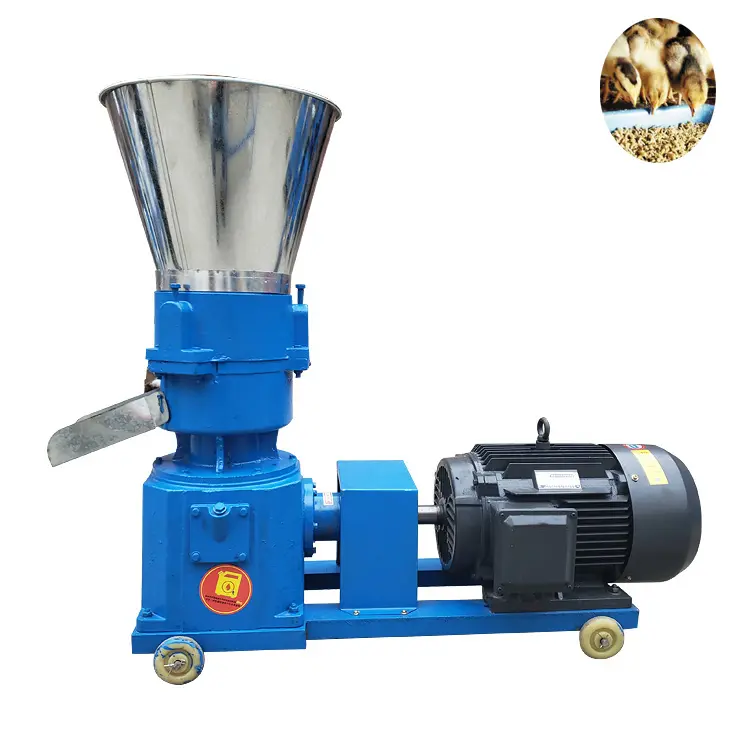Automatic feeding pellet stove small feed making machine poultry feed processing machine animal granulator feeder pellet machine