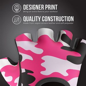 Unisex <b>Weight</b> Lifting <b>Gloves</b> Custom Made Camo Printed Half Finger Gym <b>Gloves</b> with Non-Slip Feature Latest Design - Product Image 3