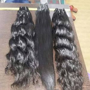 Tốt nhất người bán Trinh chưa qua chế biến phần mở rộng tóc con người nguyên liệu sóng phong cách 30 inch Chiều dài Ấn Độ Việt bó Ireland - Product Image 5