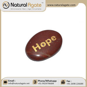 แจสเปอร์สีแดง "ความหวัง" หินแกะสลัก | คำความหวังแกะสลัก | หินคำแกะสลักส่วนบุคคล - Product Image 5