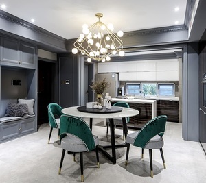 Silla de comedor de diseño de mediados de siglo con patas de metal negro, muebles para el hogar para cocina comercial, Hotel, restaurante, cafetería, uso - Product Image 3