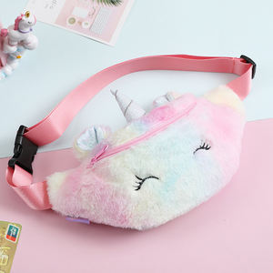 Bolso cruzado <span class=keywords><strong>de</strong></span> terciopelo <span class=keywords><strong>de</strong></span> felpa con dibujos <span class=keywords><strong>de</strong></span> unicornios para niños, <span class=keywords><strong>riñonera</strong></span> <span class=keywords><strong>de</strong></span> cintura para niños - Product Image 5