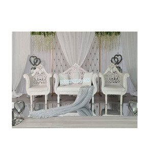 Ensemble de canapés, causeuse et chaises blancs, pour mariage, scène de réception, asiatique, nouvelle collection - Product Image 1