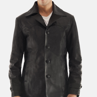 Veste parka en cuir véritable pour jeunes hommes, chaqueta de cuero style européen-américain, veste en cuir pour automne-hiver