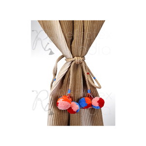 Colorful Pom Pom <b>Curtain</b> Tieback Bulk Supplier and Manufacture by Refratex India Made in India for Best Quality - Product Image 1
