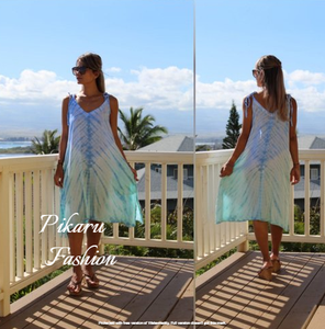 Vestido de playa sin mangas Tie Dye para mujer, vestido suave colorido de excelente calidad, estilo envolvente, solicite su número de modelo - Product Image 2