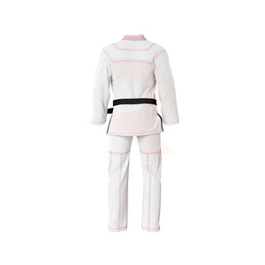 Custom Made White Brazilian Jiu Jitsu Gi MMA Martial Arts Wear with Contrast Stitching in Different Designs and Patterns - Product Image 2