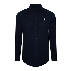 Vente en gros 100% coton Chemises décontractées à manches longues avec poches pour hommes Vêtements de travail respirants à col montant à bas prix - Product Image 6