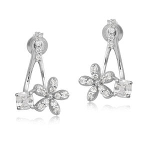 Luxury <b>fine</b> jewelry <b>earrings</b> 925 sterling silver zircon white gemstone <b>stud</b> <b>earring</b> for her gift women fashion <b>earrings</b> - Product Image 3