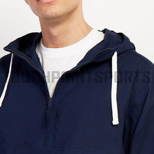 แจ็กเก็ตผ้าคอตตอนปักลายสำหรับผู้ชาย, เสื้อมีฮู้ดมีซิปหน้าสำหรับผู้ชายสีดำและ100% - Product Image 5