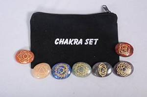 Wholesale Natural Seven <b>Chakra</b> Oval Agate Gemstone Carved Reiki <b>Set</b> Feng Shui Eco Friendly <b>Crystal</b> Decor - Product Image 4