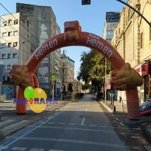 Надувная арка для рекламы на заказ, 10 метров, дорожные арки, рекламные шары для завода