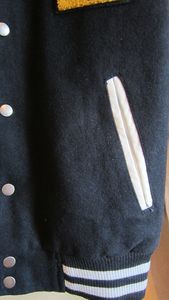 Veste professionnelle personnalisée avec manches en cuir, bon marché - Product Image 3