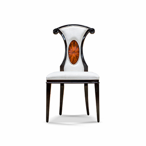 Silla Lateral Austin de Madera de Caoba, Silla de Descanso de Madera Maciza, Diseño Clásico Moderno, Muebles para Sala de Estar, Hogar y Hotel - Product Image 2