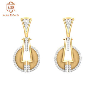 Pendiente solitario certificado por DEF, diseño encantador, moissanita, Diamante incoloro - Product Image 4