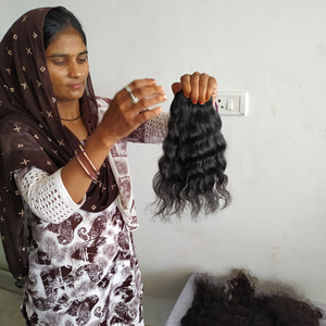 Extensions de cheveux humains indiens du sud vierges alignés sur les cuticules non traitées - Product Image 6