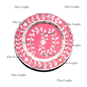 จานรองขนาดต่างๆ ทำจากไม้และมุก สำหรับงานแต่งงาน จานโชว์ตกแต่ง จำหน่ายจำนวนมาก - Product Image 2