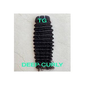 เปรูกัมพูชาเครื่อง Weft รวมกลุ่มหยิกลึก26นิ้วความยาวซูเปอร์ราคาดิบวัดมนุษย์ผมส่วนต่อขยายการรวมกลุ่ม - Product Image 4