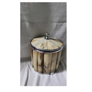 100% Hotel Party Ware <b>Ice</b> <b>Bucket</b> and Bare-ware Horn Inlay on Stainless Steel Round Shape <b>Ice</b> <b>Bucket</b> With <b>Sale</b> - Product Image 3