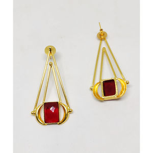 ต่างหูห่วงชุบทอง ดีไซน์ใหม่ล่าสุด งานแฮนด์เมด สไตล์หรูหรา ประดับเพชร สำหรับสาวๆ และผู้หญิง ขายส่ง - Product Image 2