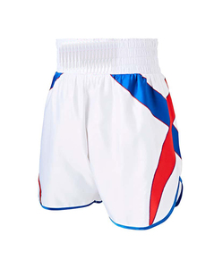 กางเกงมวยแบบสั้นสีขาว MMA,กางเกงขาสั้นสำหรับต่อยมวยต่อยมวยแบบสั้นผลิตจากโรงงาน - Product Image 1