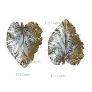 Plateau de service en forme de feuille en aluminium couleur or Qualité supérieure Taille personnalisée Hotelware Plateau de service en forme de feuille - Product Image 1