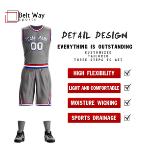 Jersey de baloncesto por sublimación de alta calidad, de cuello redondo polaina, conjuntos de ropa deportiva OEM para hombres a bajo precio para uniforme de fútbol americano - Product Image 6