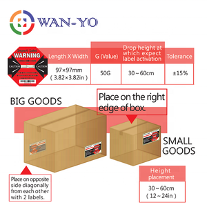 WAN-YO הלם השפעה חיישן: אריזה הלם גלאי תוויות - Product Image 4