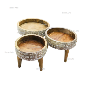 Juego de 3 Soportes para Tartas de Diferentes Tamaños, Diseño Moderno, Soporte de Madera para Dulces Islámicos, para Uso en el Hogar y Restaurantes - Product Image 2