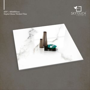 Carreau de céramique blanc élégant nouvelle tendance affichage de granit artificiel pour restaurant 600x600 - Product Image 5