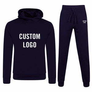 Ensemble de survêtement en jersey tricoté uni pour homme, haute qualité, 100% coton, couleur personnalisée, vêtements de sport avec logo personnalisé - Product Image 3
