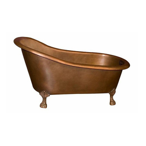 Premium Oversized Freestanding Copper Bath Handmade Pure Solid copper Free <b>standing</b> Double Slipper Bath Tub Copper - Product Image 5